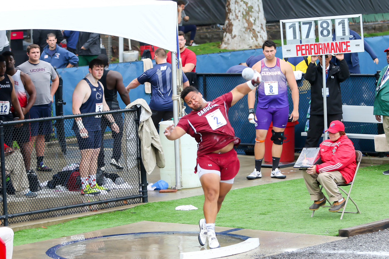 Eric Favors in action at the 125th Penn Relays | Photo by Charles Revelle | April 26, 2019