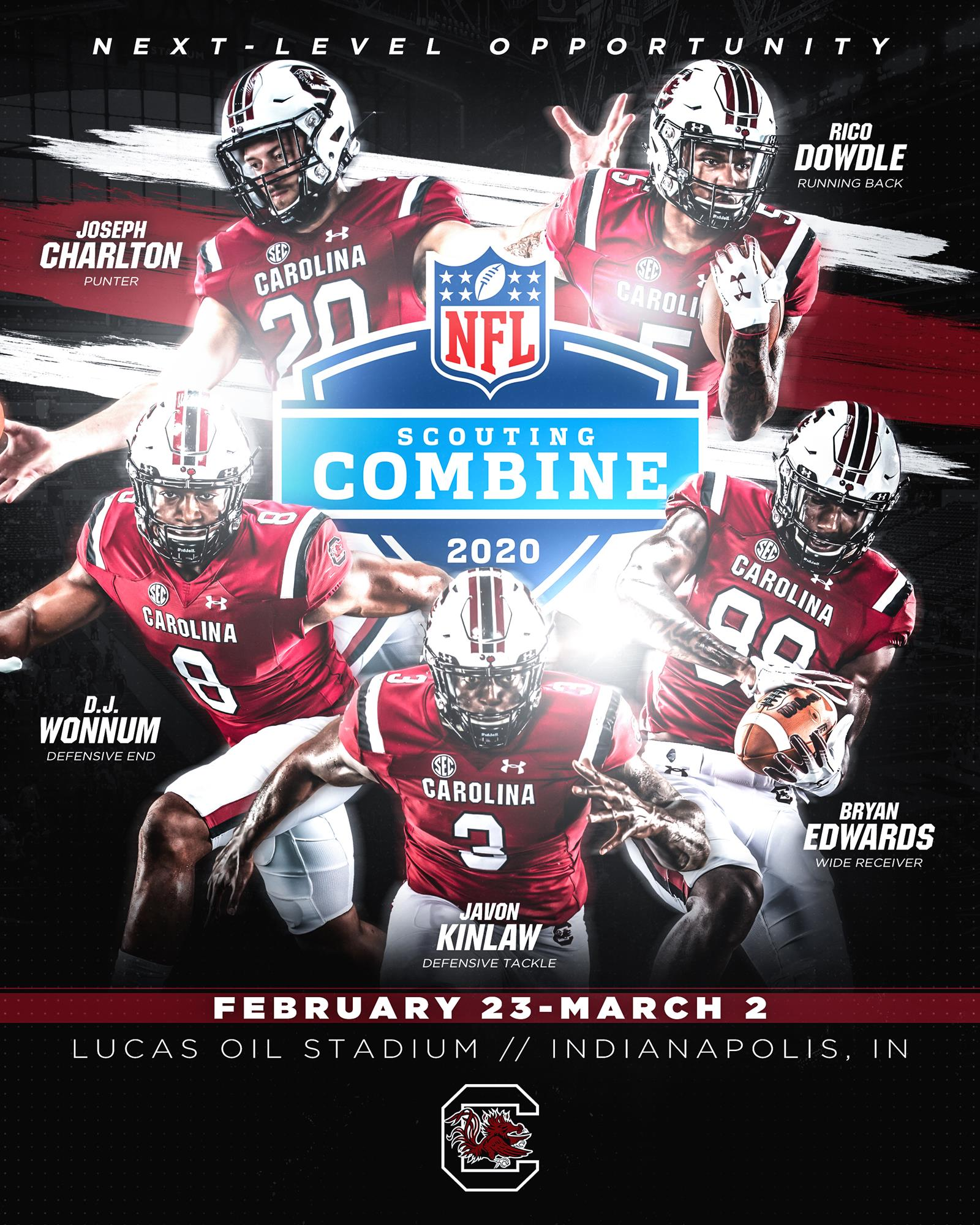 Five Gamecocks Invited to NFL Combine