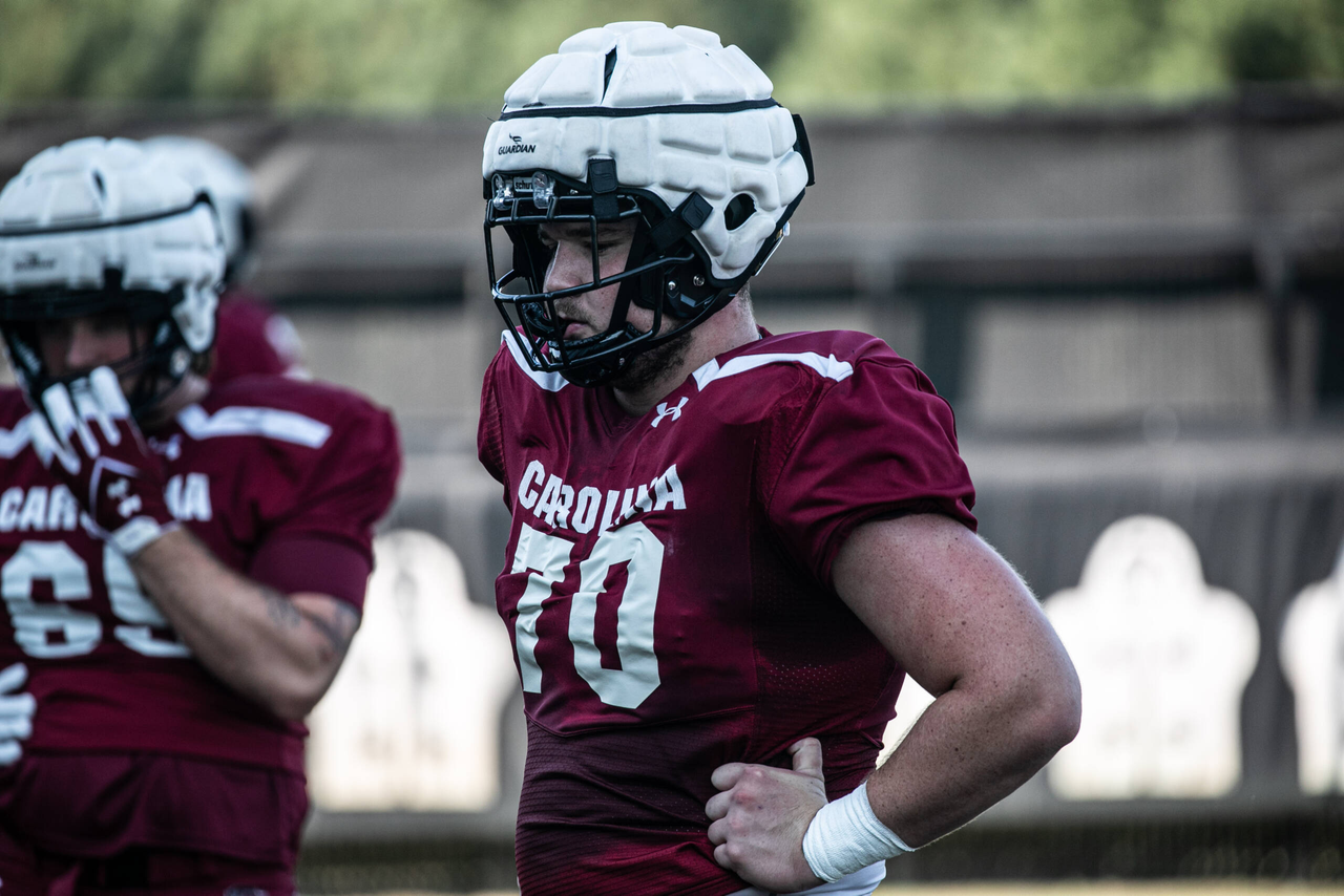 Hank Manos (70) | Tuesday, Sept. 8, 2020 | Ken & Cyndi Long Football Operations Center | Columbia, S.C. | Photos by South Carolina Athletics