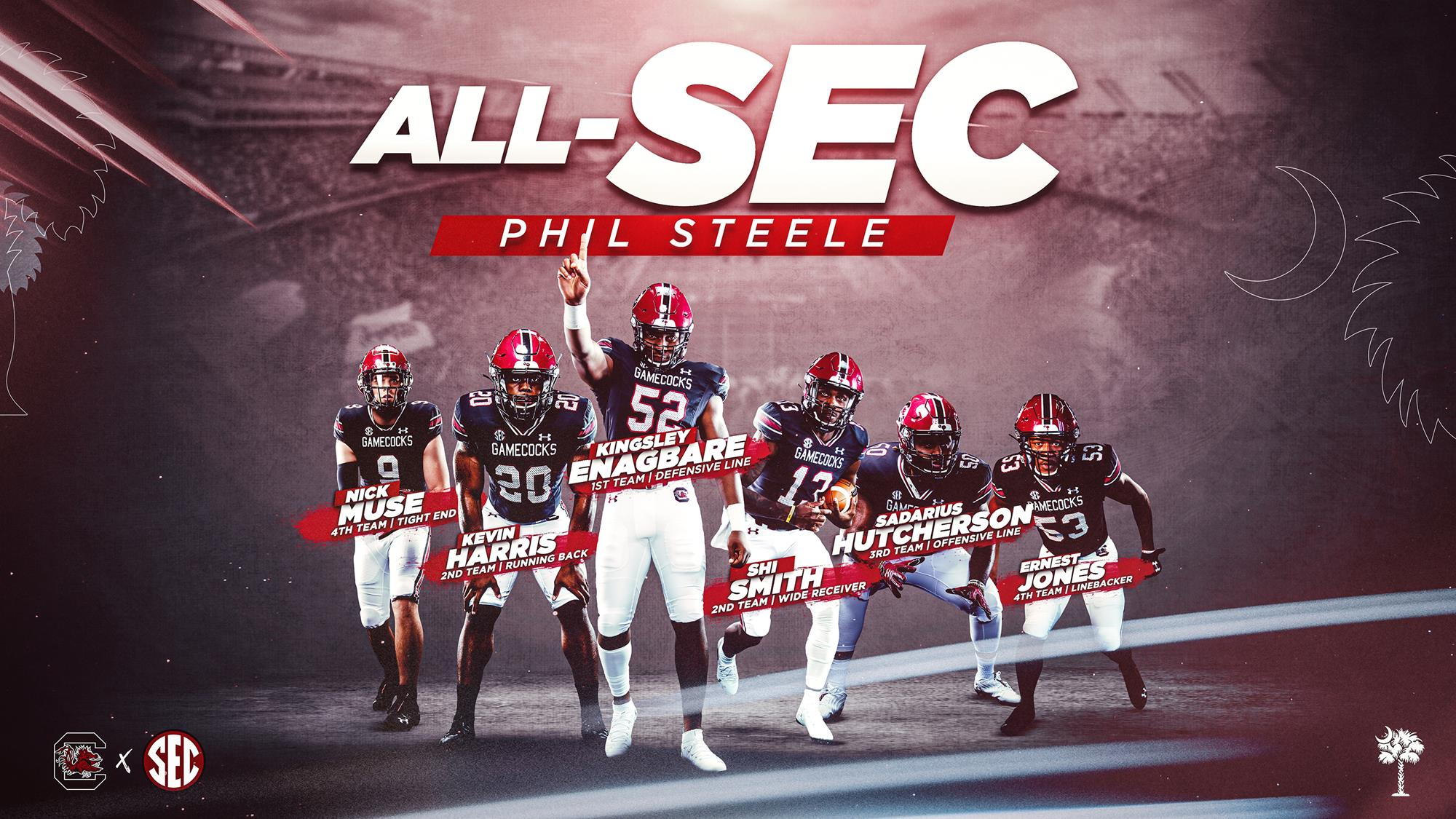 Six Gamecocks Earn All-SEC Honors from Phil Steele