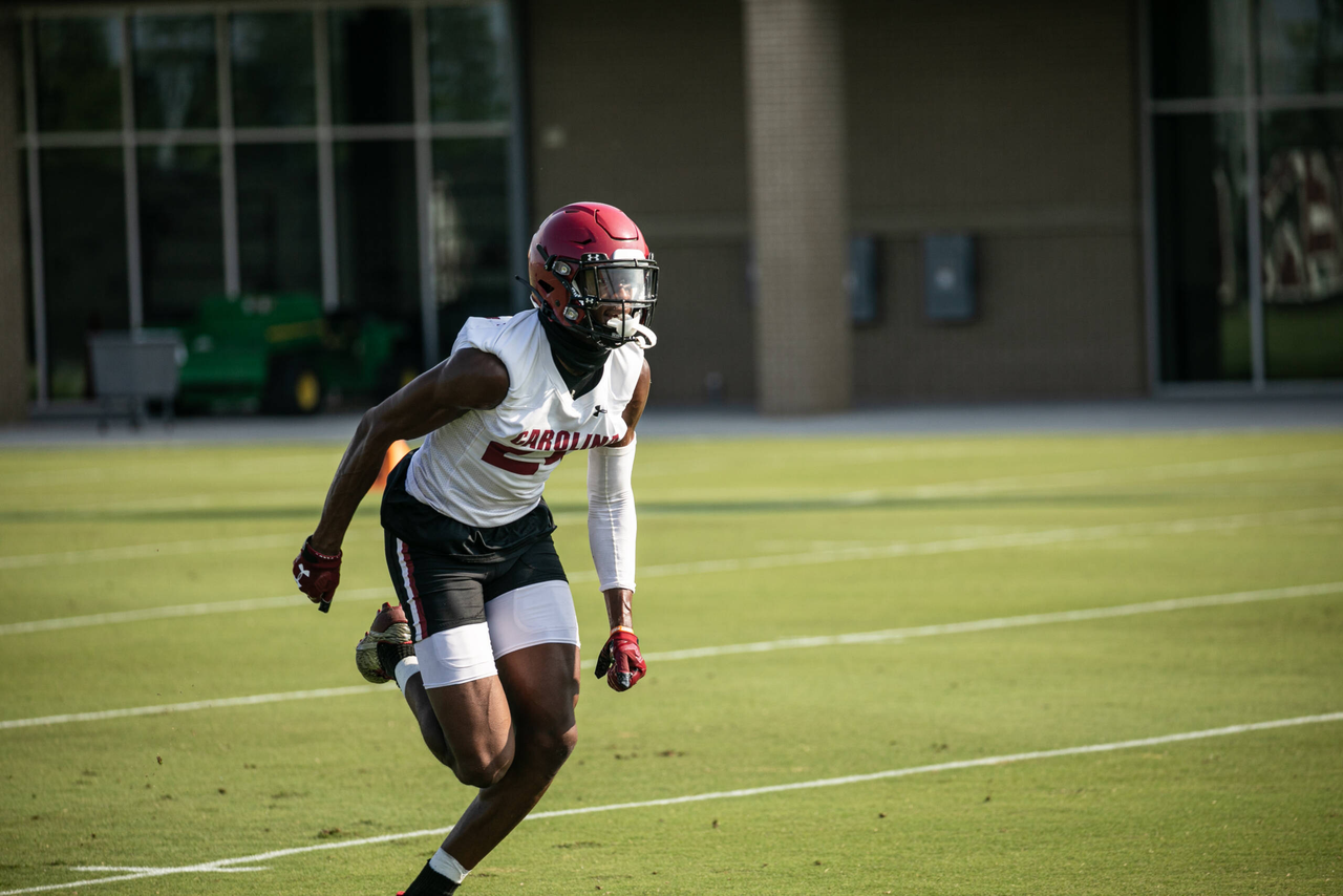 Israel Mukuamu (24) | Wednesday, Aug. 19, 2020 | Ken & Cyndi Long Football Operations Center | Columbia, S.C. | Photos by South Carolina Athletics