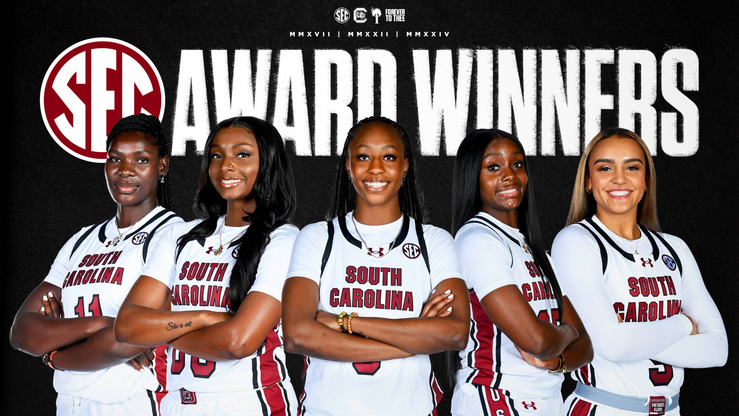 Gamecocks Match League Record with Five All-SEC Selections