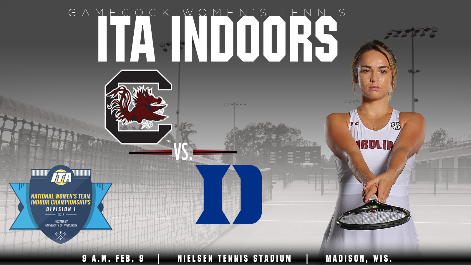 Gamecocks Prepare to Face No. 9 Duke In ITA Indoors Opening Match