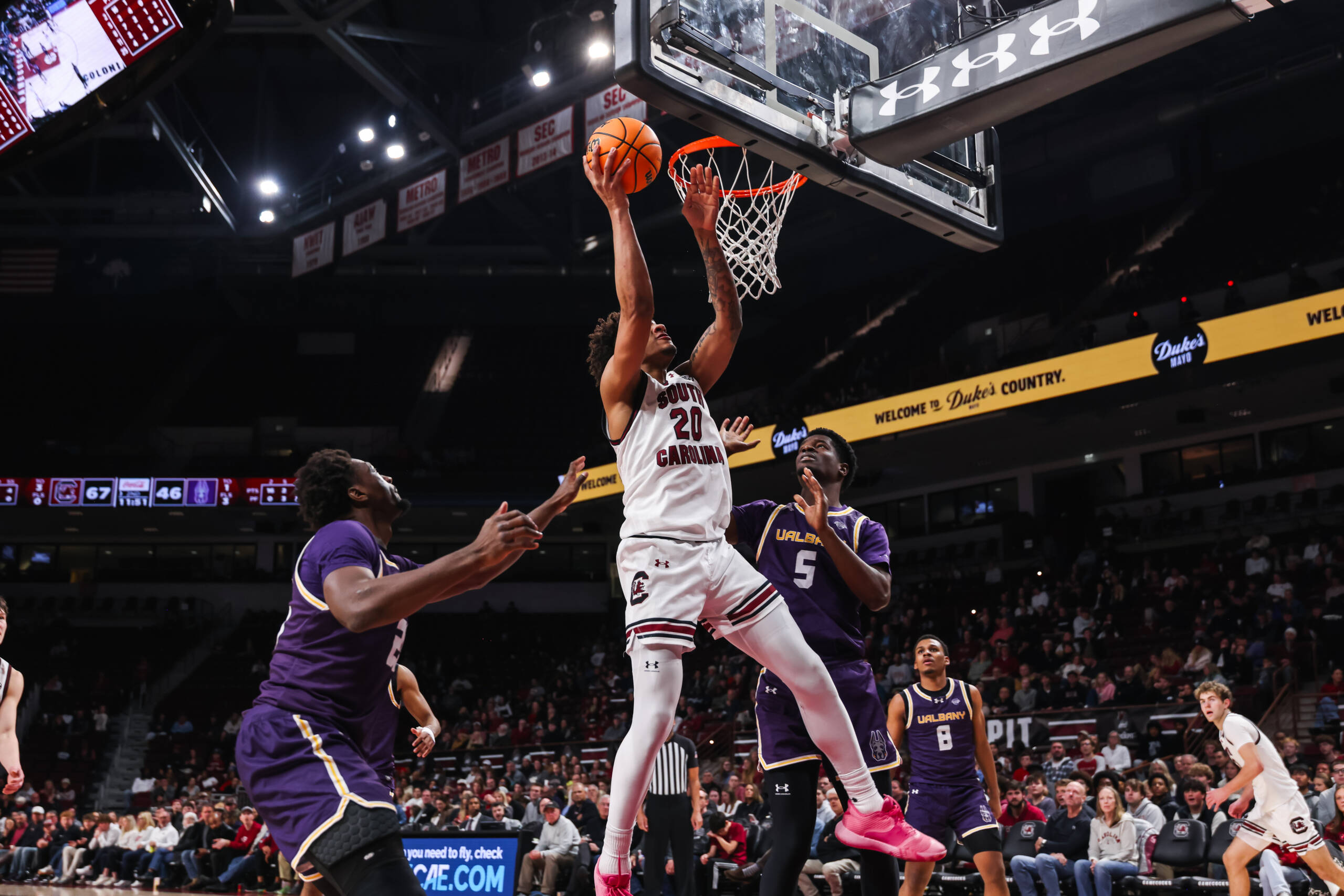 Gamecocks Rout UAlbany, 96-67, in Non-Con Finale