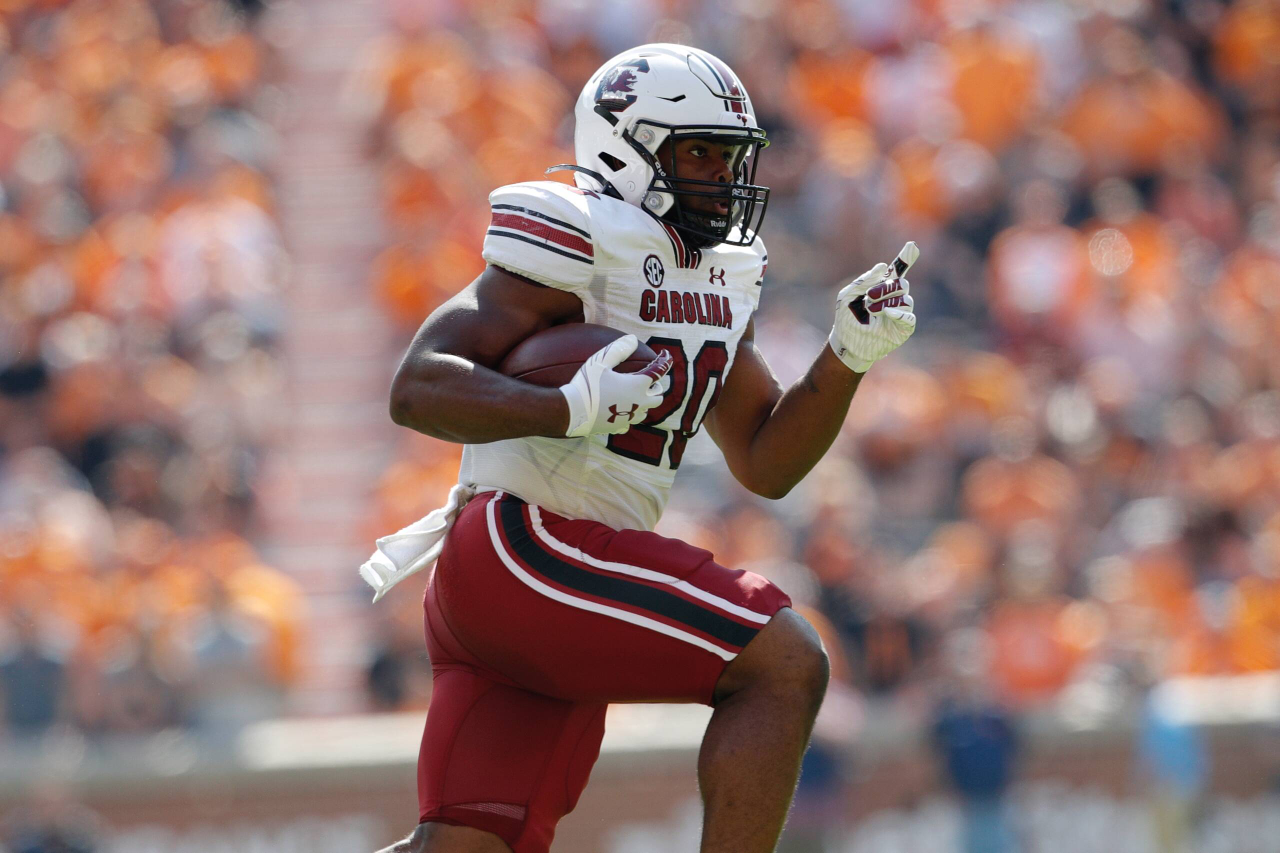The South Carolina Gamecocks faced the Tennessee Volunteers in a Southeastern Conference East Division contest on Shields-Watkins Field at Neyland Stadium on Saturday, Oct. 9, 2021, in Knoxville, Tennessee. (Photo by Danny Parker)