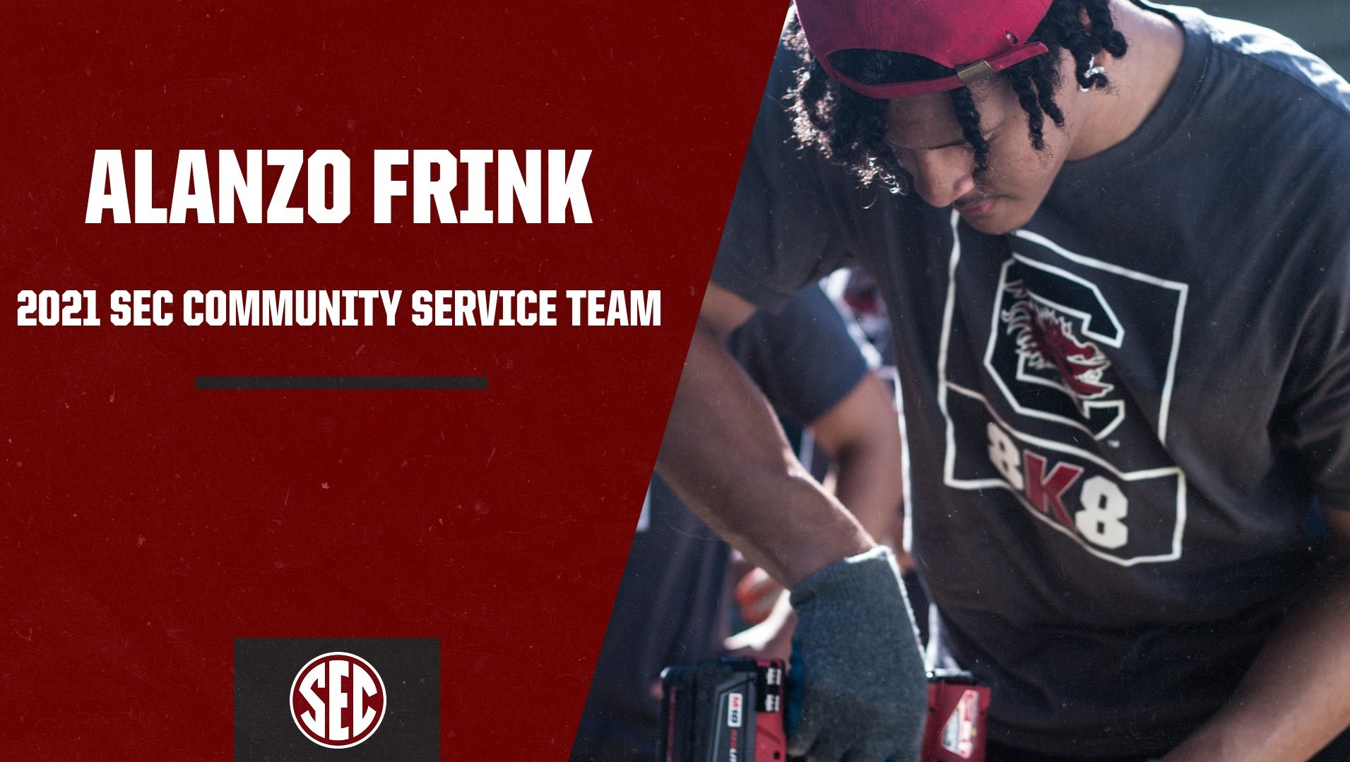 Frink Named To 2021 SEC Community Service Team