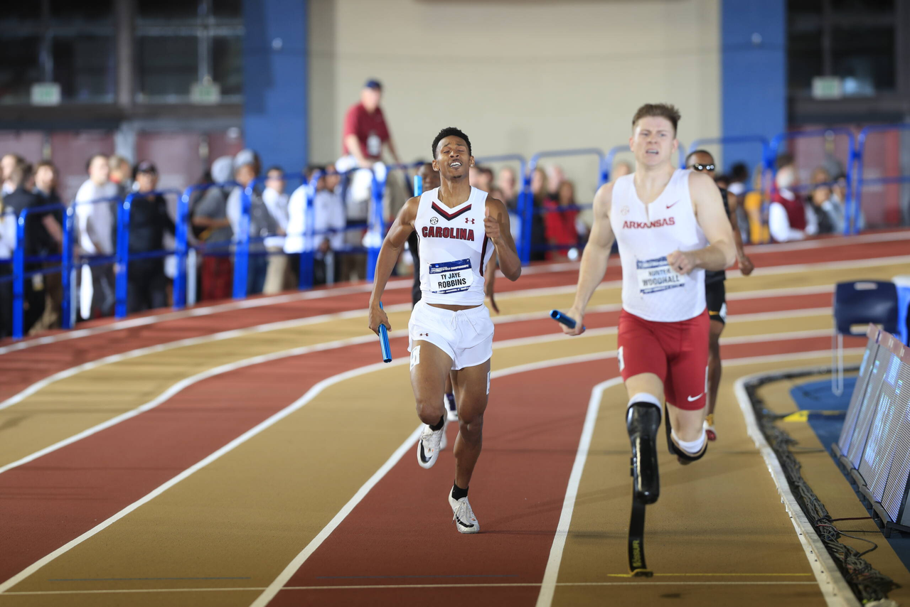 The University of South Carolina men's track and field team compete at the 2019 NCAA Indoor Nationals Championships in Birmingham, AL Mar. 9, 2019