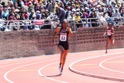 Aliyah Abrams in action at the 125th Penn Relays | Photo by Charles Revelle | April 27, 2019