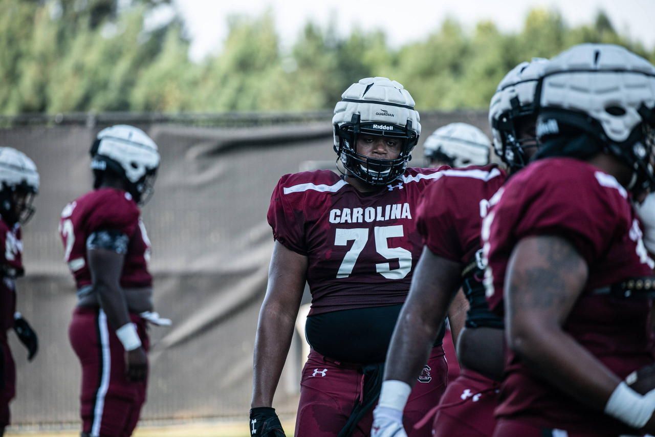Jazston Turnetine (75) | Tuesday, Sept. 8, 2020 | Ken & Cyndi Long Football Operations Center | Columbia, S.C. | Photos by South Carolina Athletics