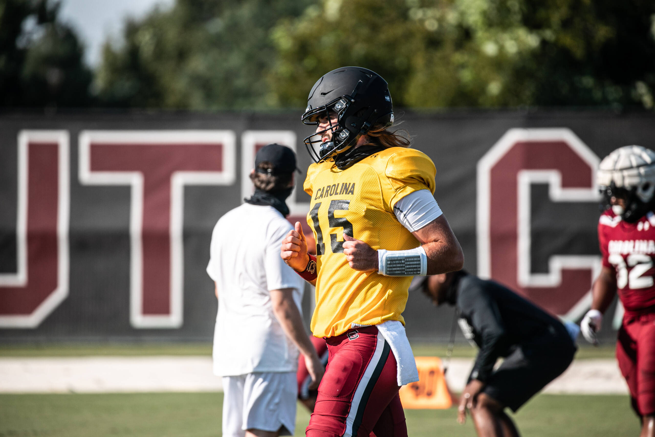 Collin Hill (15) | Tuesday, Sept. 8, 2020 | Ken & Cyndi Long Football Operations Center | Columbia, S.C. | Photos by South Carolina Athletics