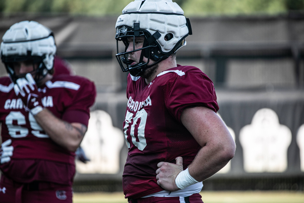 Hank Manos (70) | Tuesday, Sept. 8, 2020 | Ken & Cyndi Long Football Operations Center | Columbia, S.C. | Photos by South Carolina Athletics