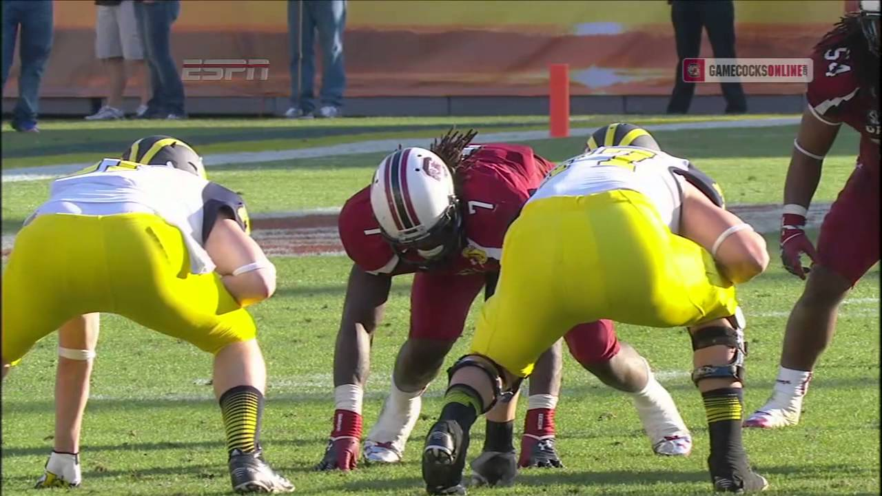 Jadeveon Clowney Hit vs. Michigan - Outback Bowl