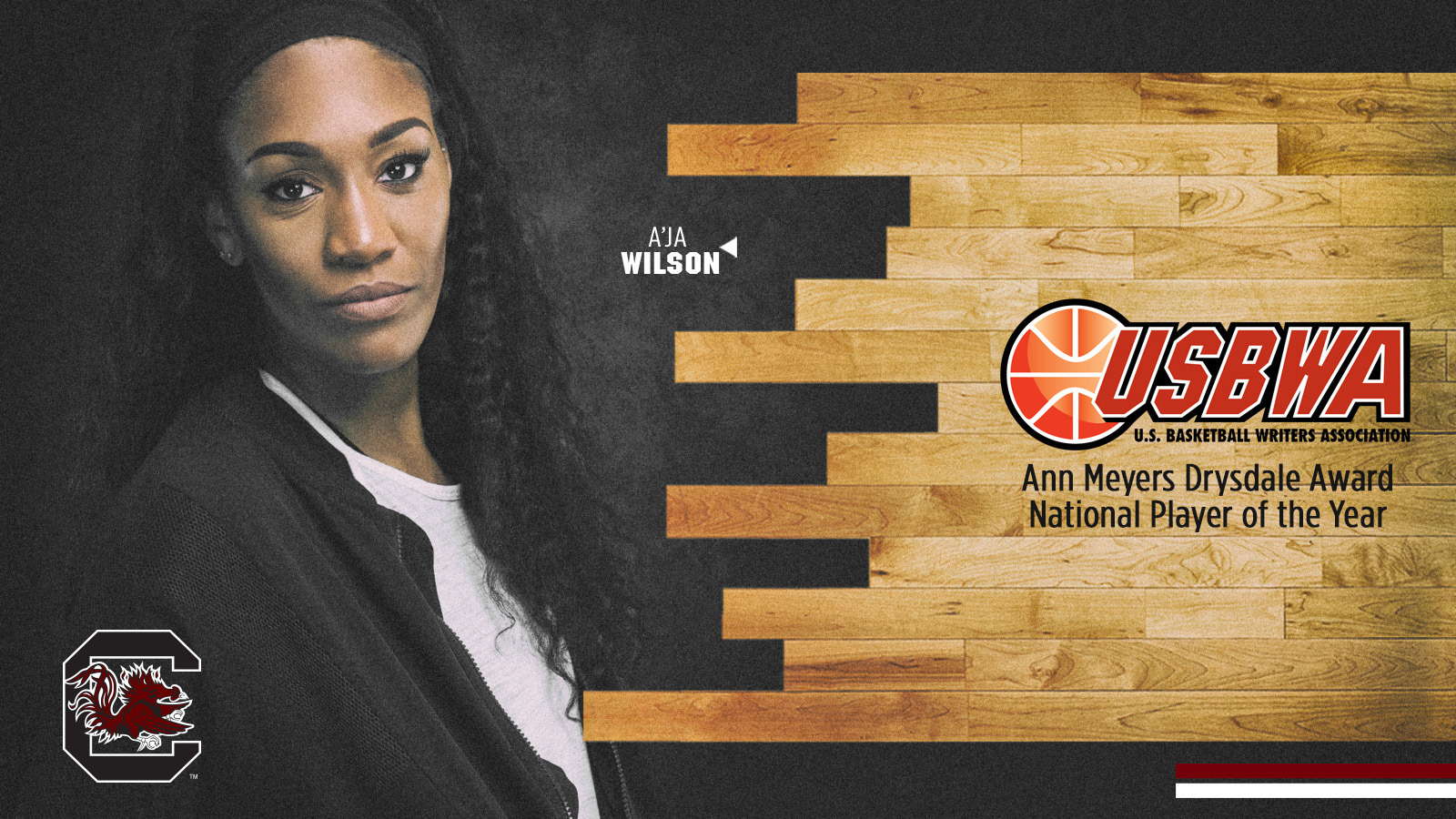 A'ja Wilson Picked as USBWA National Player of the Year