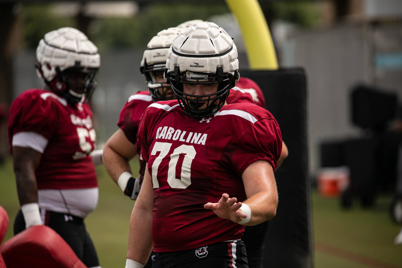 Hank Manos (70) | Saturday, Aug. 22, 2020 | Ken & Cyndi Long Football Operations Center | Columbia, S.C. | Photos by South Carolina Athletics