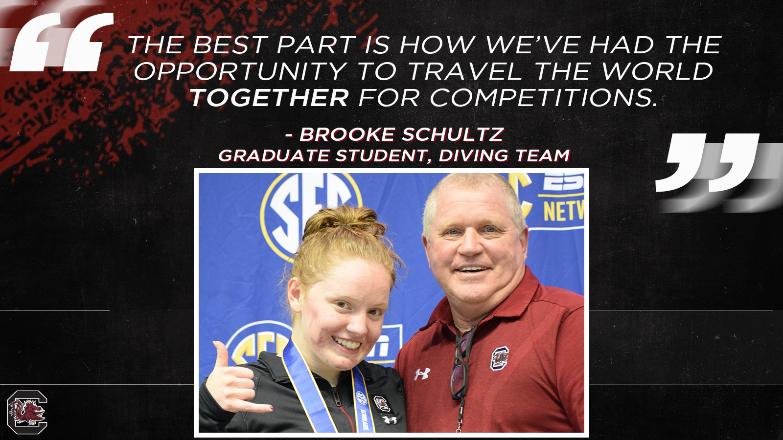 It's All in the Family for Gamecock Diver and Coach