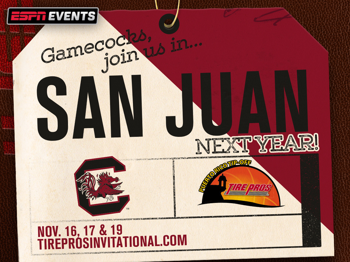 Gamecocks To Participate In 2017 Tire Pros Puerto Rico Tip-Off