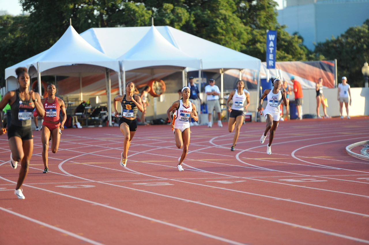 Stephanie Davis in action at the 2019 NCAA Outdoor Championships | June 5-8, 2019 | Photos by Cheryl Treworgy