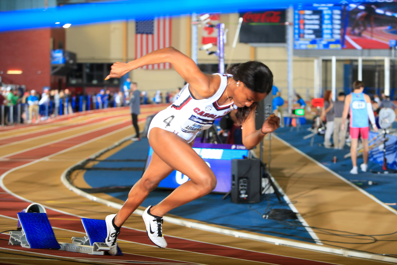 Aliyah Abrams in action at the 2019 NCAA Indoor Championships | March 8, 2019 | Photo by Walt Middleton