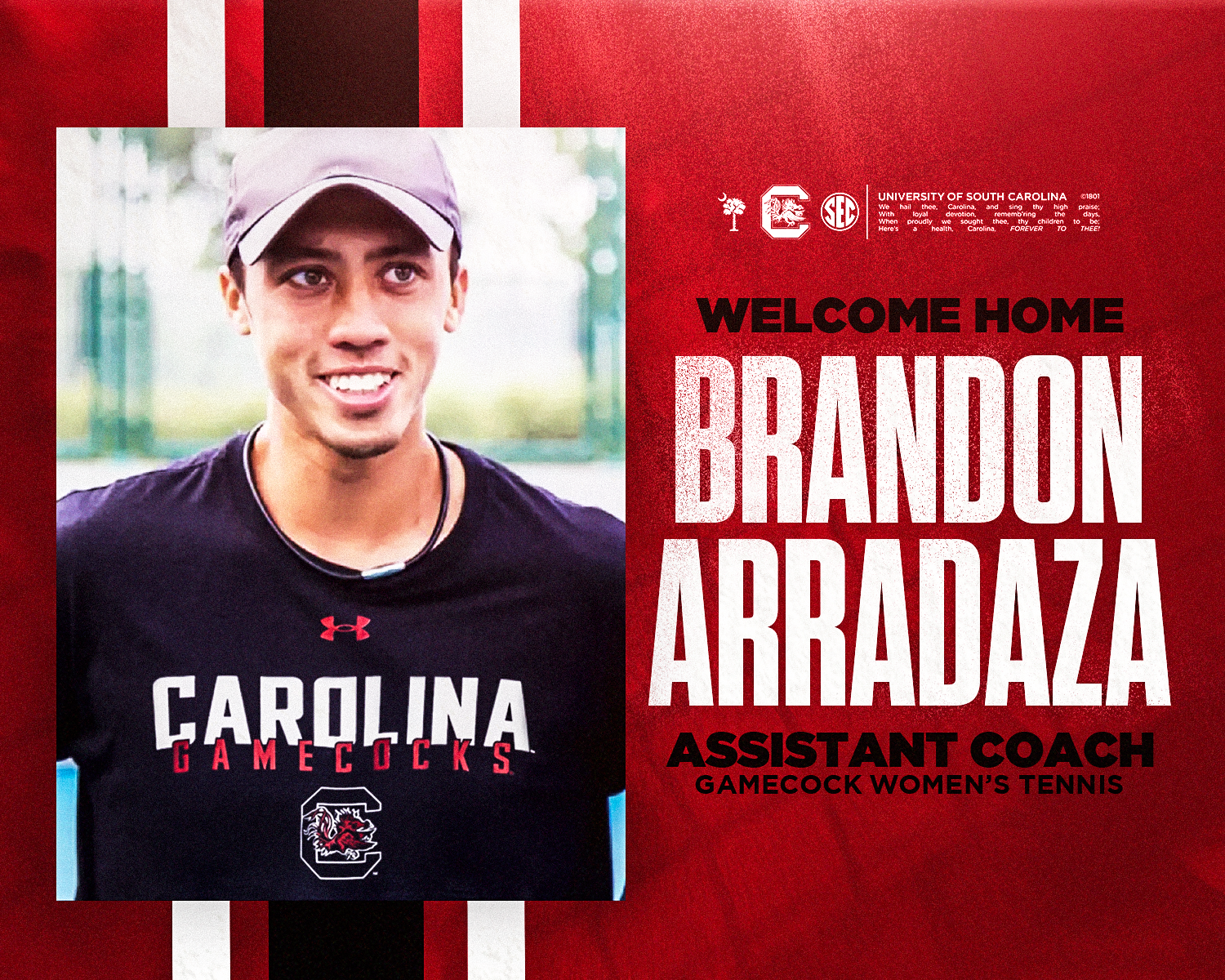 Brandon Arradaza Joins Gamecock Women’s Tennis Staff