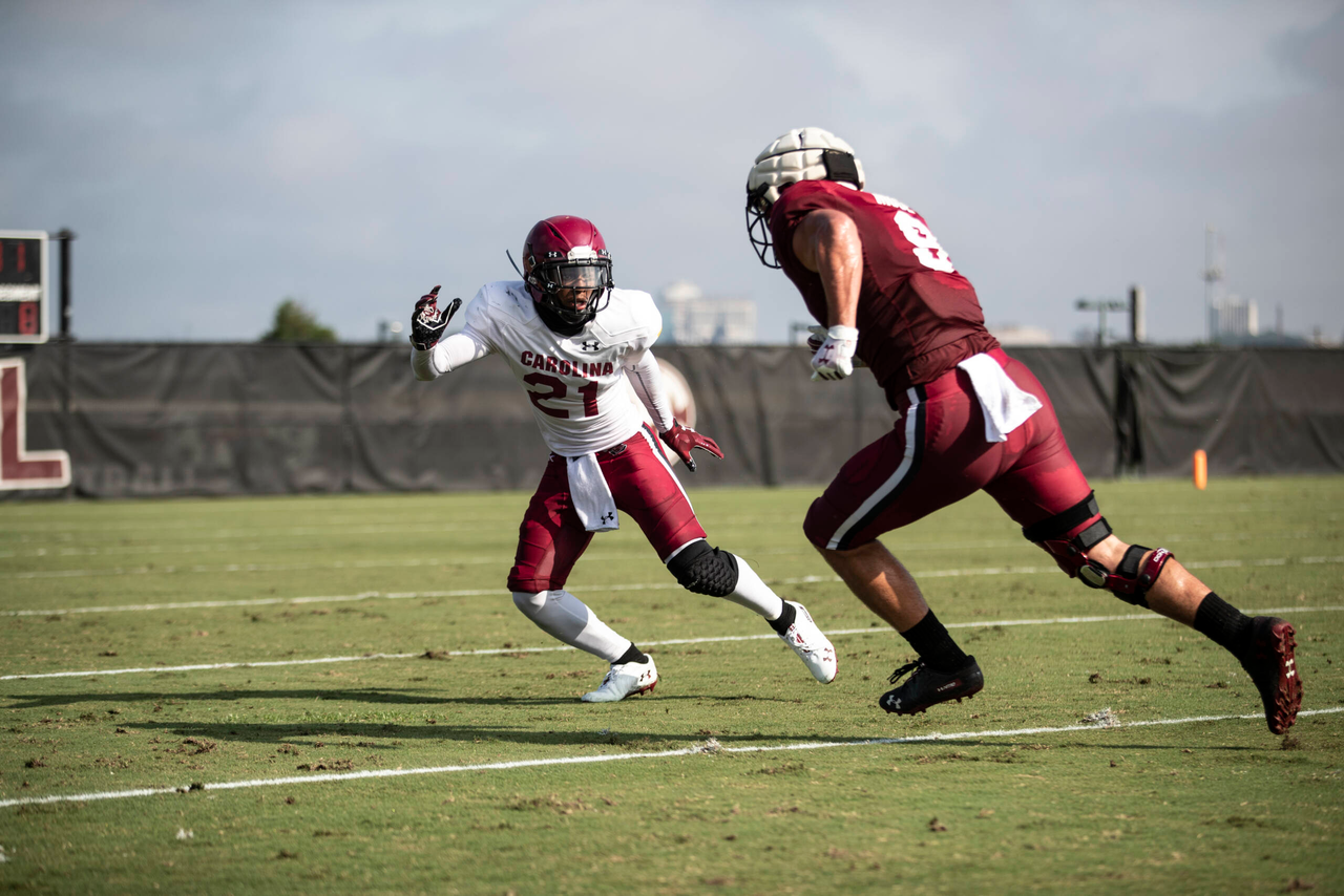 Shilo Sanders (21) | Tuesday, Sept. 1, 2020 | Ken & Cyndi Long Football Operations Center | Columbia, S.C. | Photos by South Carolina Athletics