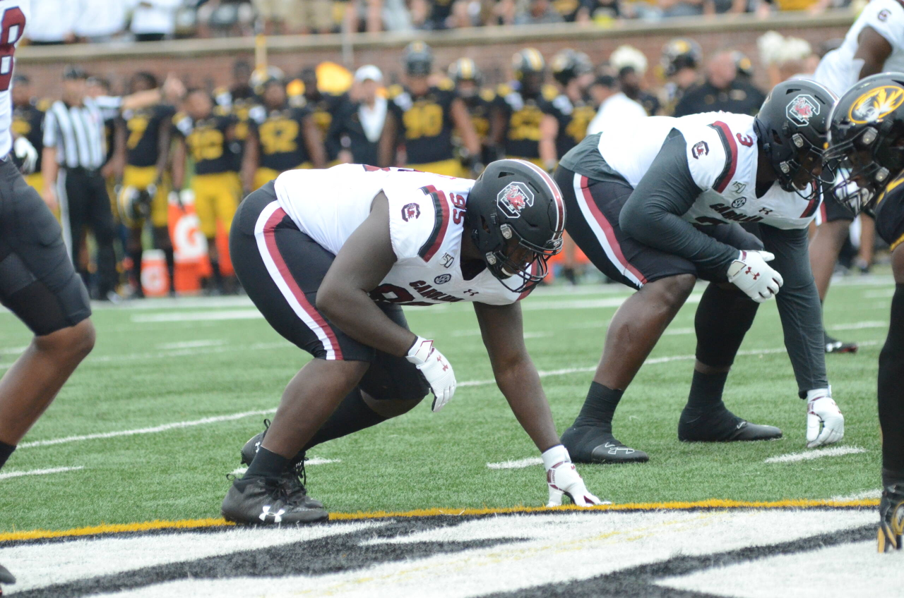 Kobe Smith (95) at Missouri (Sept. 21, 2019)