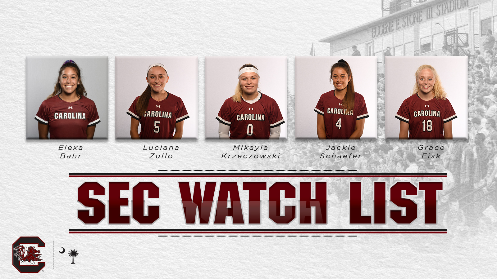 Five Gamecocks Named to SEC Watch List
