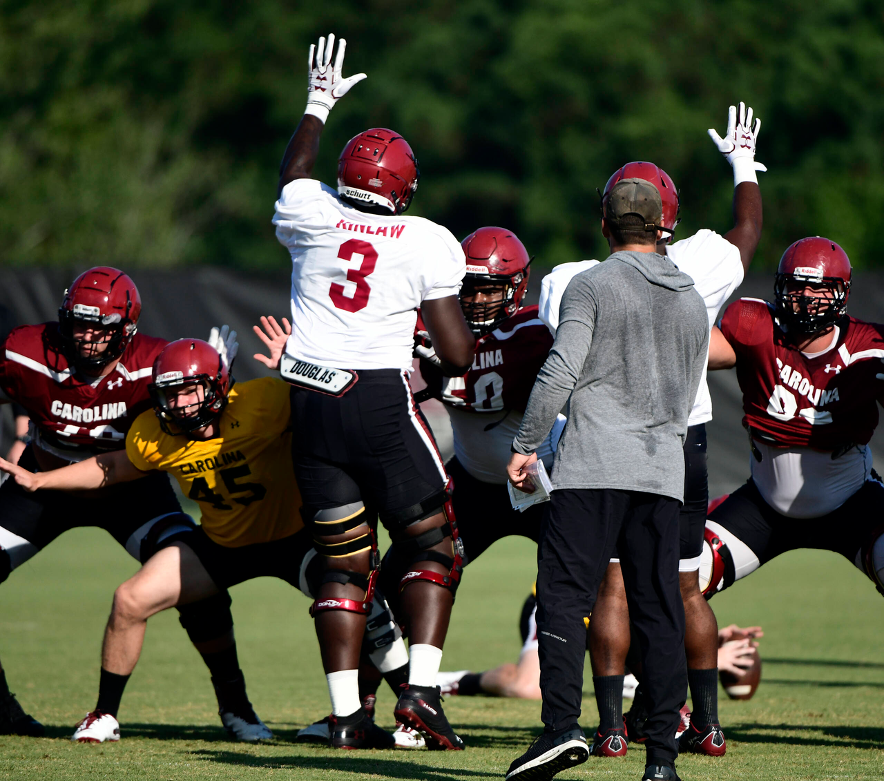 Javon Kinlaw at practice | Aug. 6, 2018 | Photo by Allen Sharpe