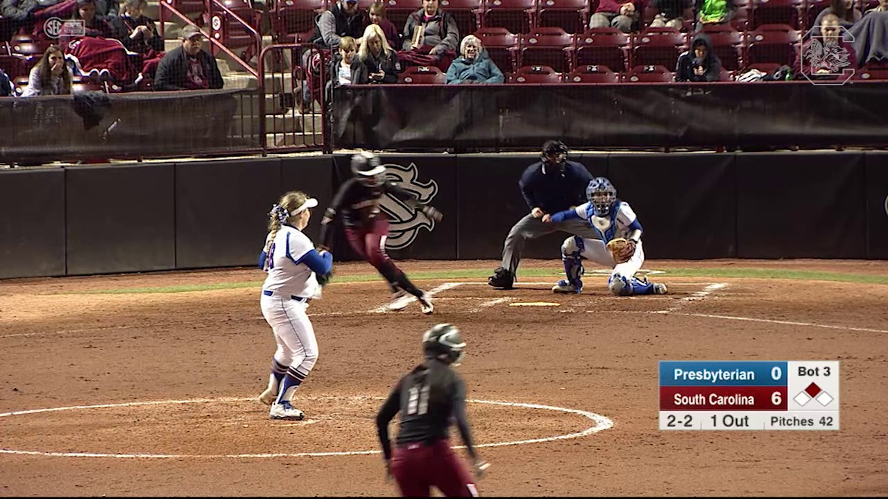 HIGHLIGHTS: Softball Defeats Presbyterian 8-0 (2/10/17)