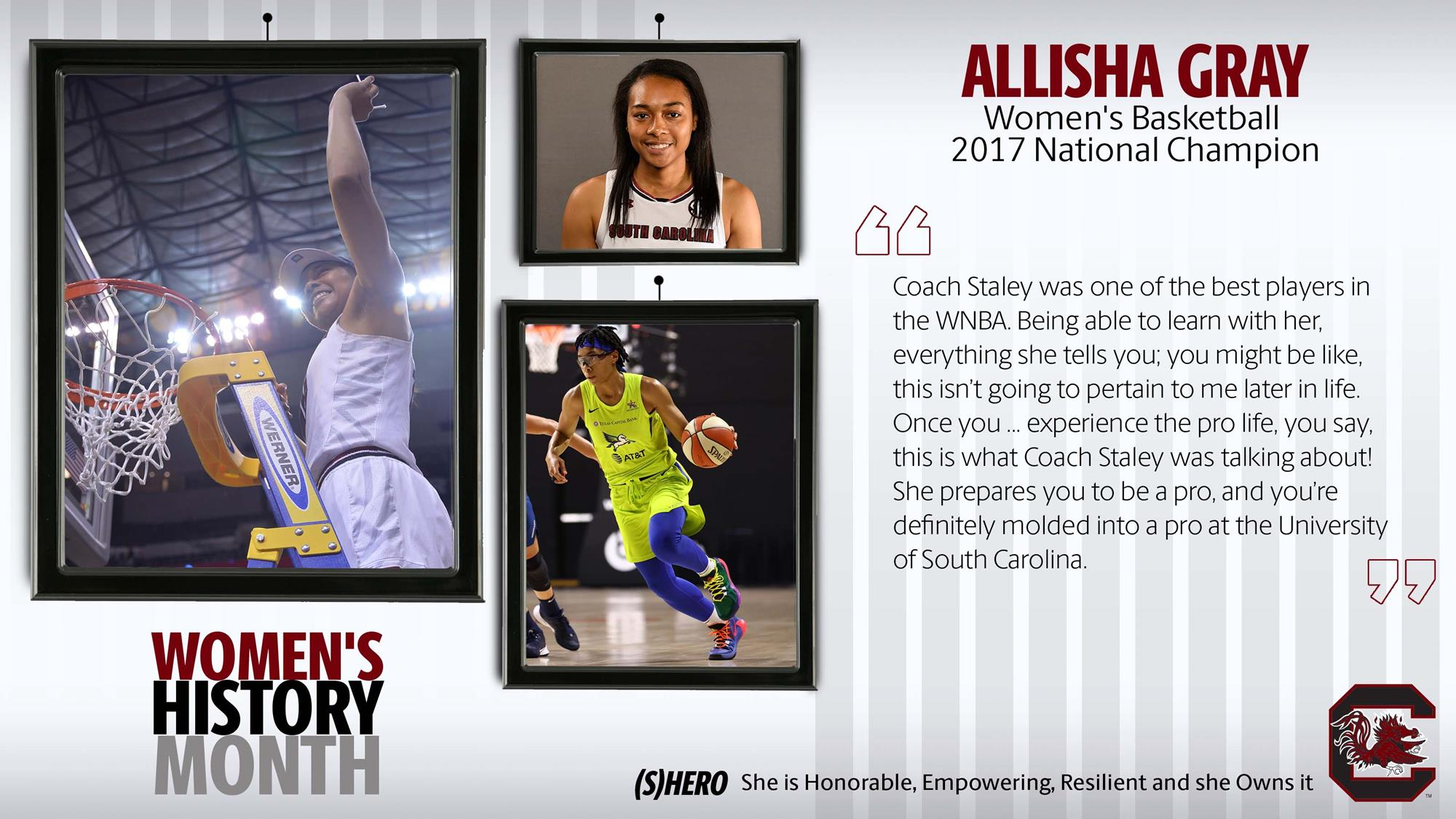 Allisha Gray Encourages Others to Be Great
