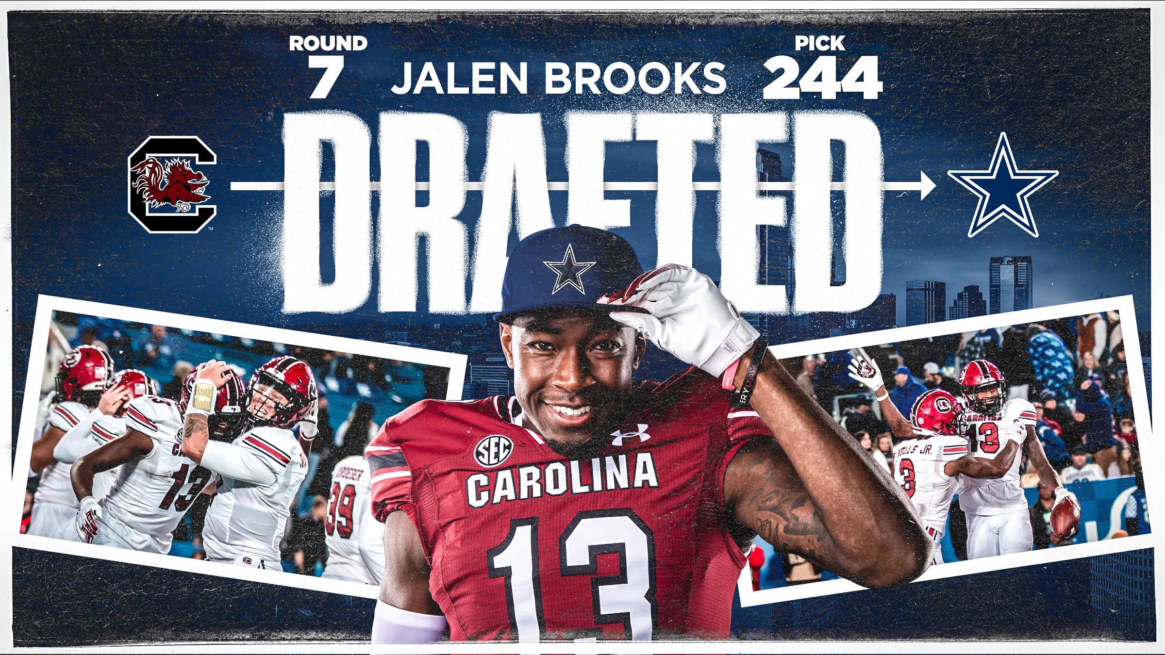 Jalen Brooks Selected by the Dallas Cowboys in the Seventh Round