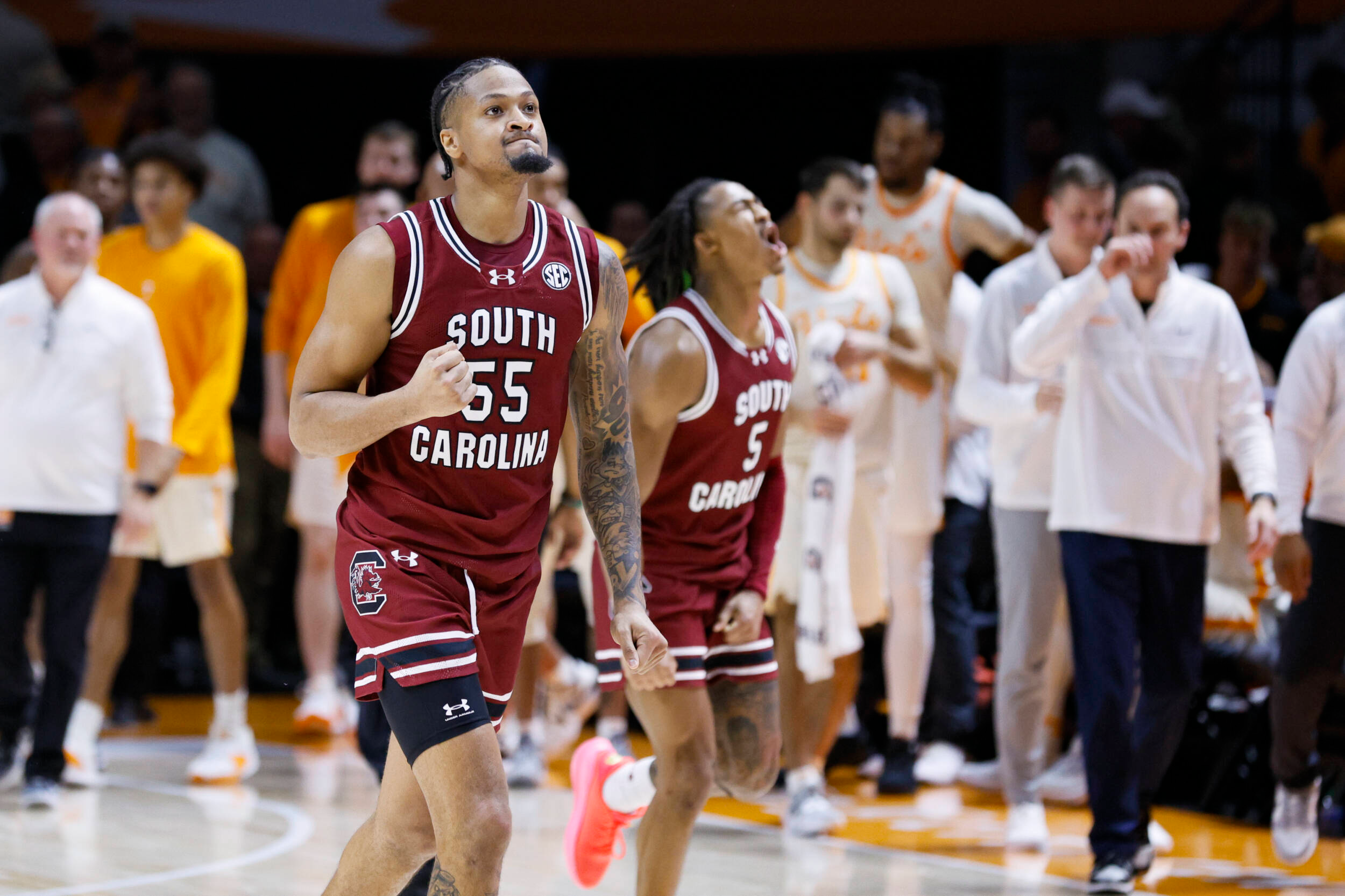 Cooper and Mack lead the way as South Carolina upsets No. 5 Tennessee, 63-59