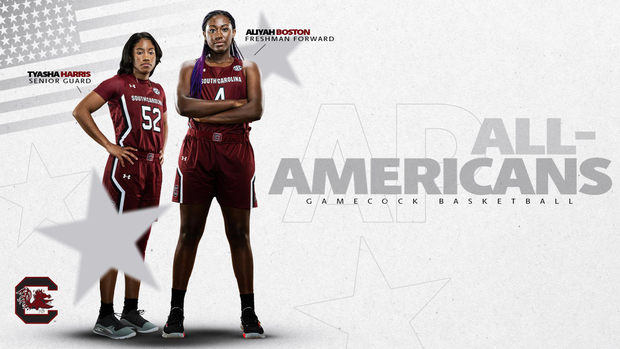 2020 AP All-America Teams Graphic, Aliyah Boston, Tyasha Harris