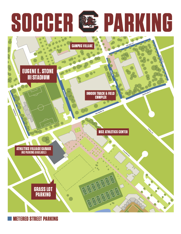 Soccer Parking Map with No Roost Available