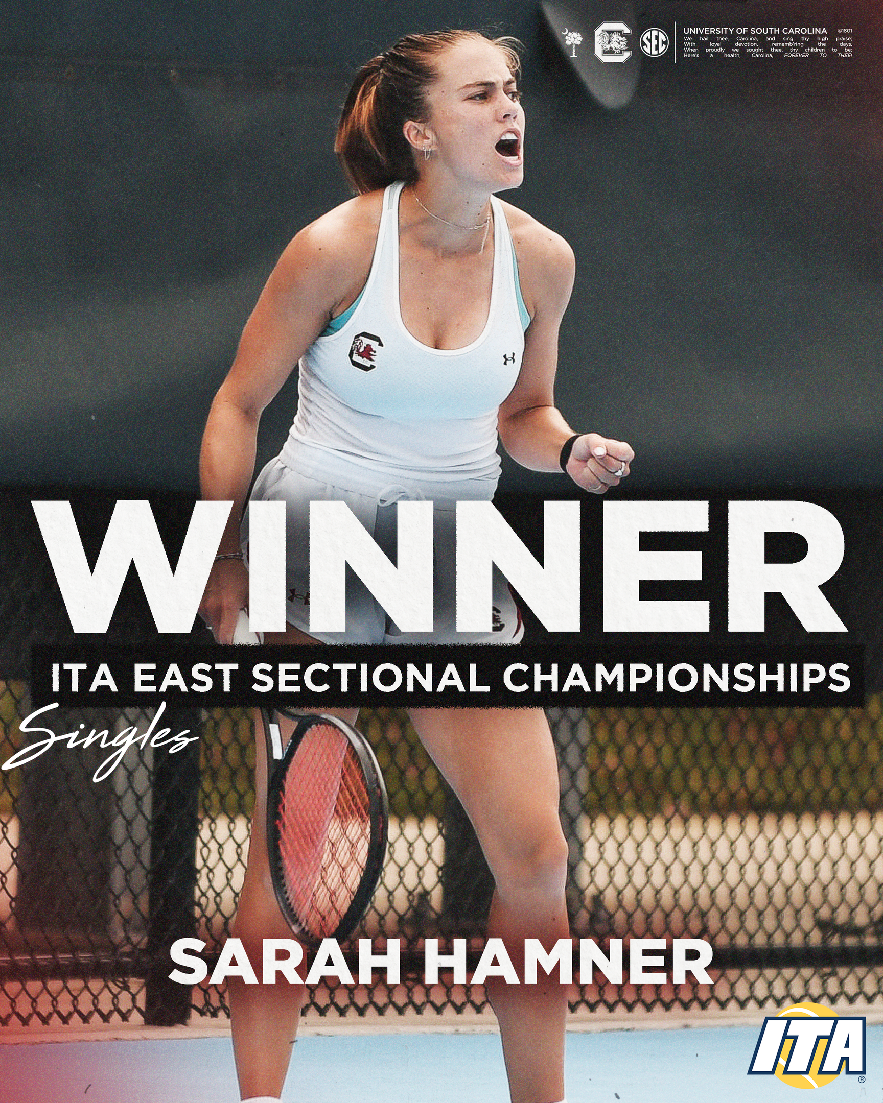 Hamner Wins ITA East Sectional Championship in Singles