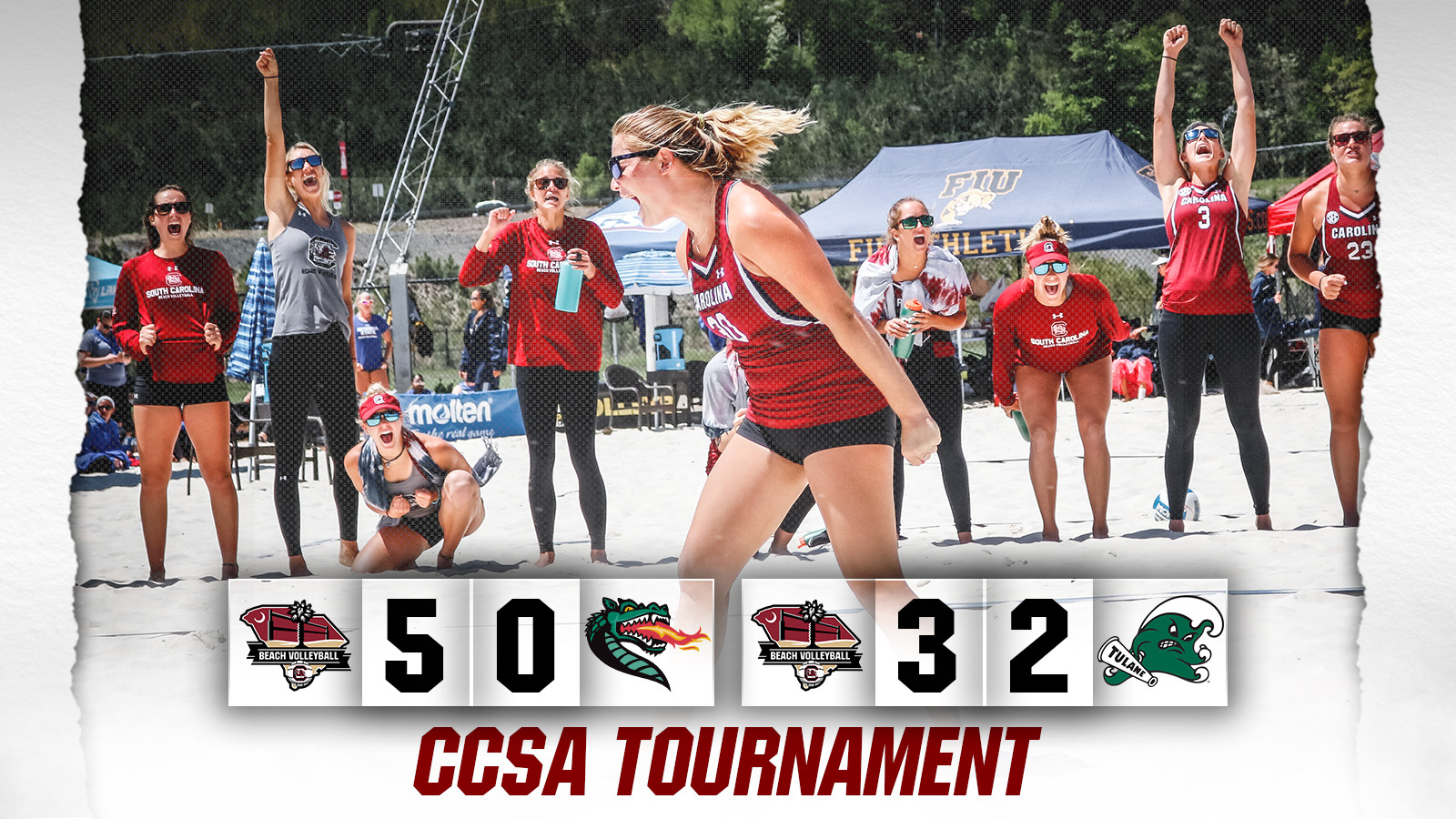 Beach Volleyball Begins Conference Tournament with Two Wins