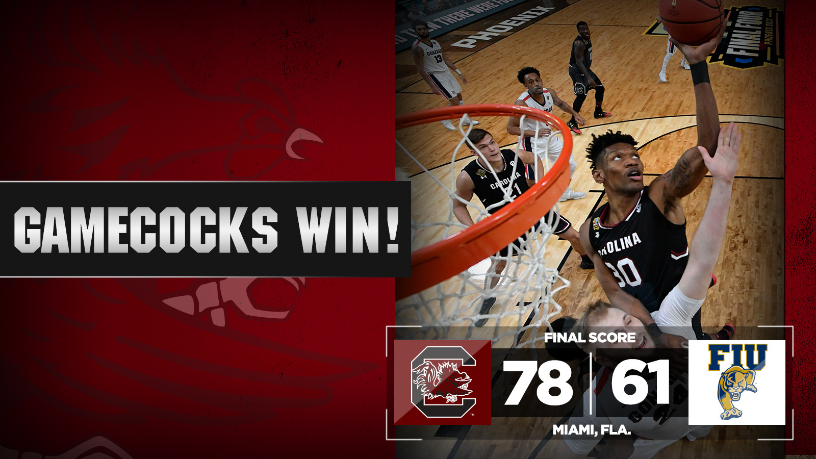 Silva Powers South Carolina to 78-61 Win Over FIU