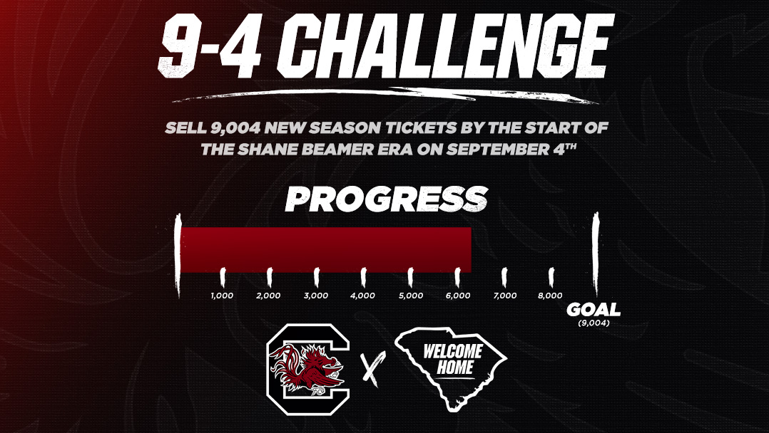 Gamecocks Launch the 9-4 Challenge to Set Record Ticket Sales