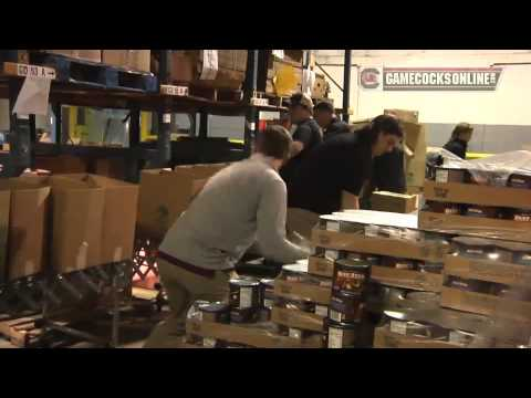 Gamecock Athletics Volunteers at Harvest Hope Food Bank