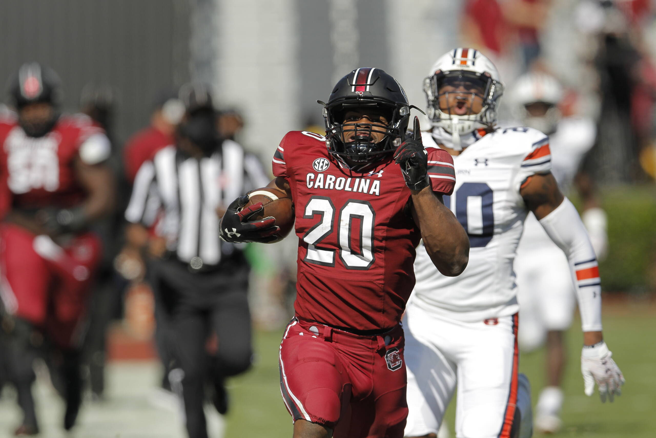 Kevin Harris vs Auburn, 10/17/2020, Williams-Brice Stadium, Photos by Travis Bell
