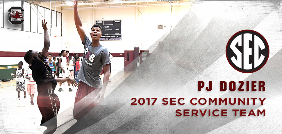 PJ Dozier Named To 2017 SEC Community Service Team