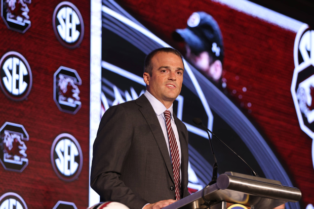 Shane Beamer | 2021 SEC Media Days | July 19, 2021 | Hyatt Regency Birmingham — The Wynfrey Hotel | Hoover, Ala.
