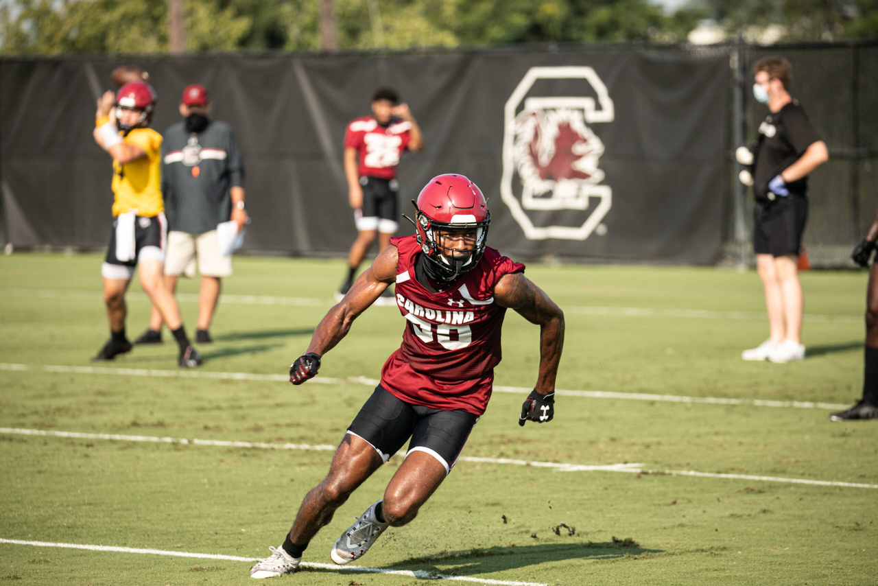 Ger-Cari Caldwell (89) | Wednesday, Aug. 19, 2020 | Ken & Cyndi Long Football Operations Center | Columbia, S.C. | Photos by South Carolina Athletics