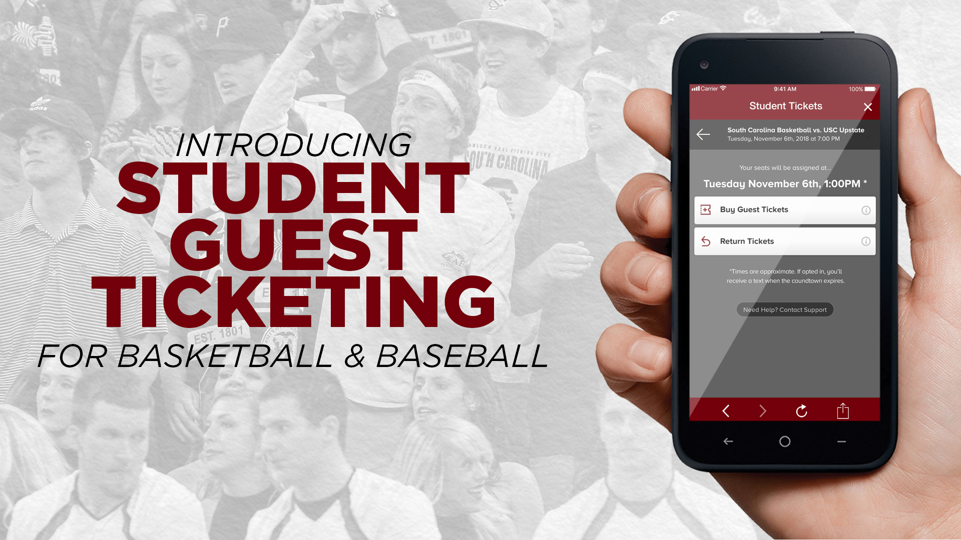 Gamecocks Announce New Student Guest Ticketing Option