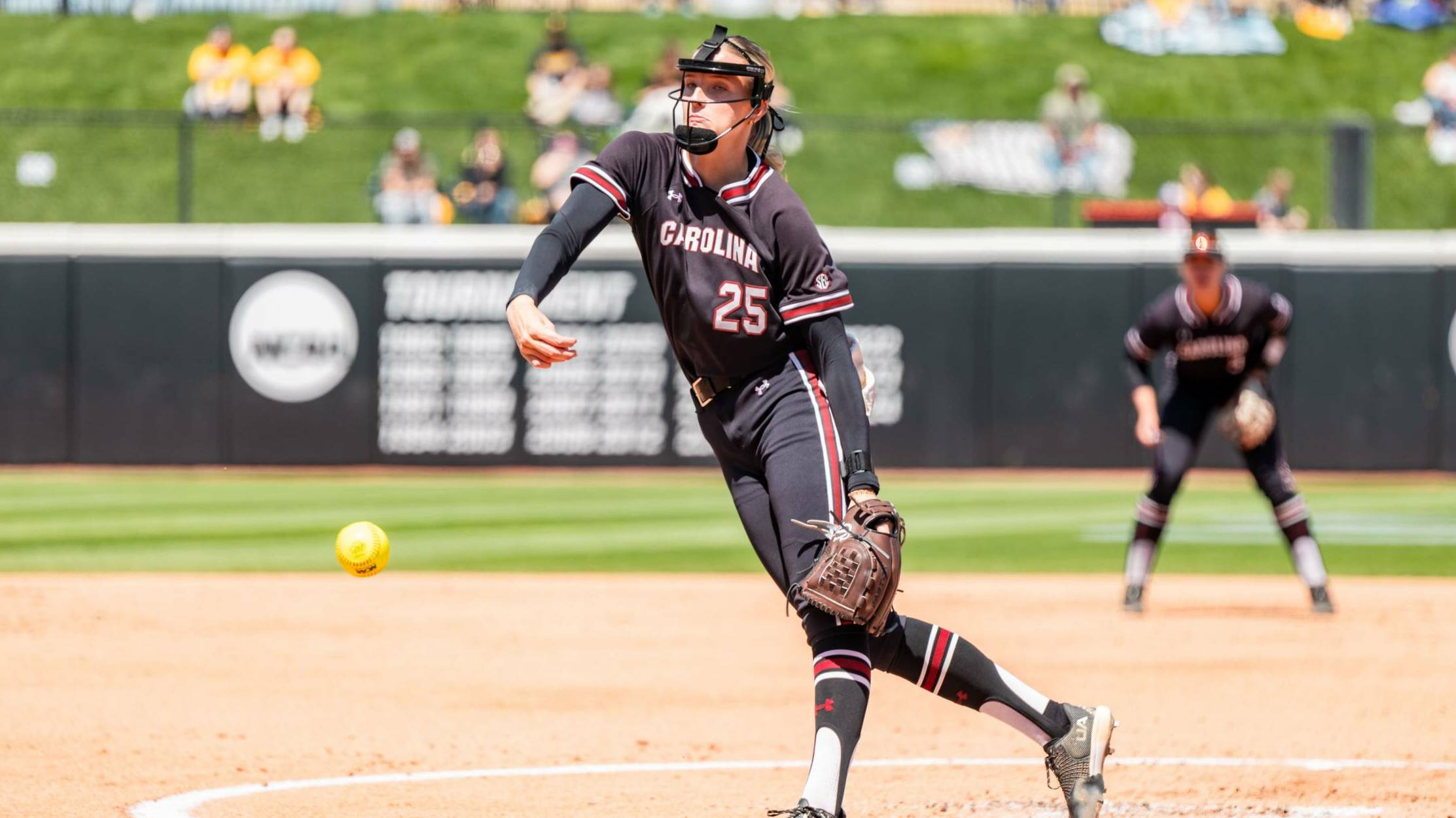 Softball Hits Three Home Runs, Heard Throws Shutout for Series Win