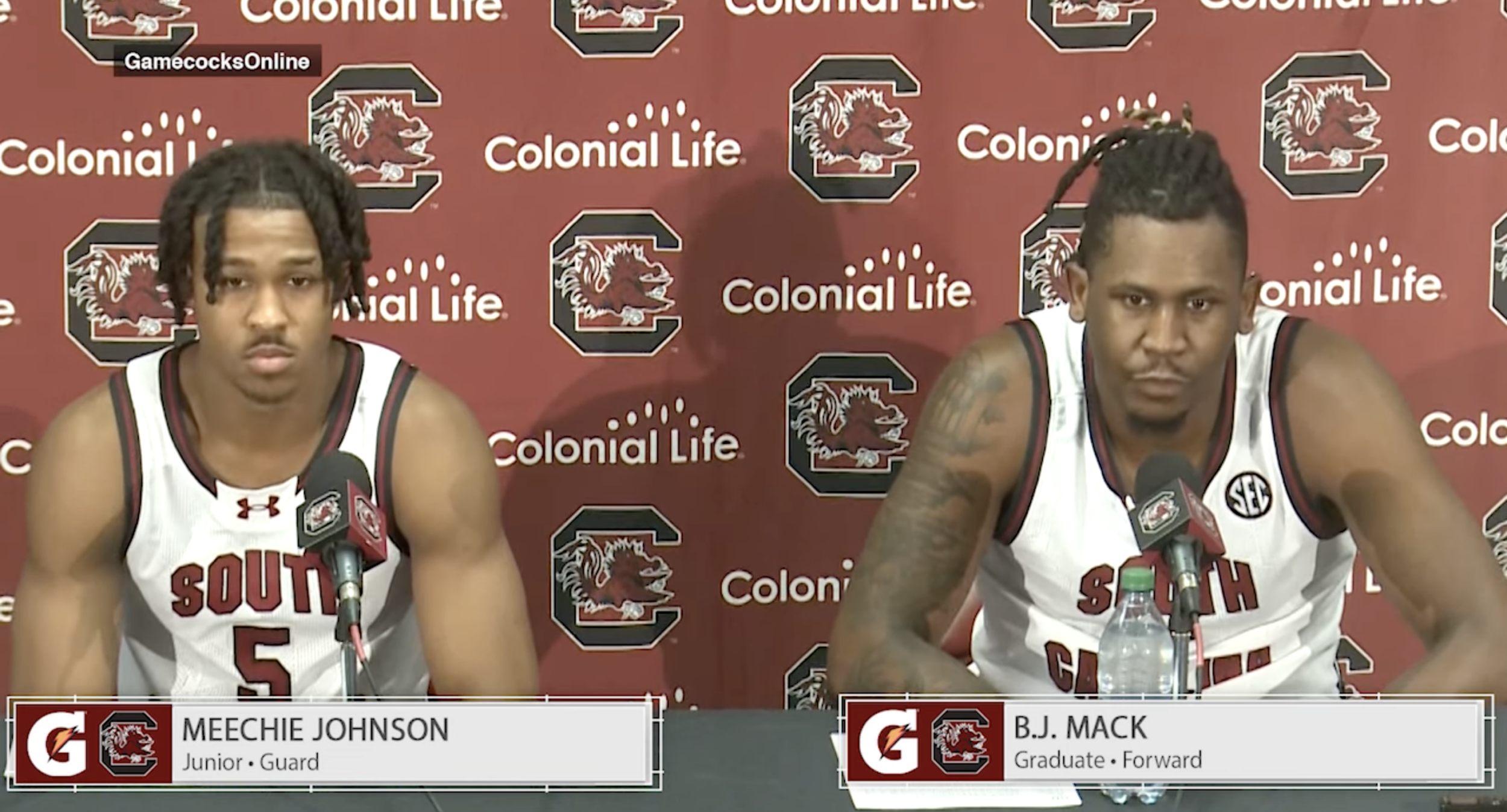 MBB PostGame News Conference: Meechie Johnson and B.J. Mack - (Notre Dame)