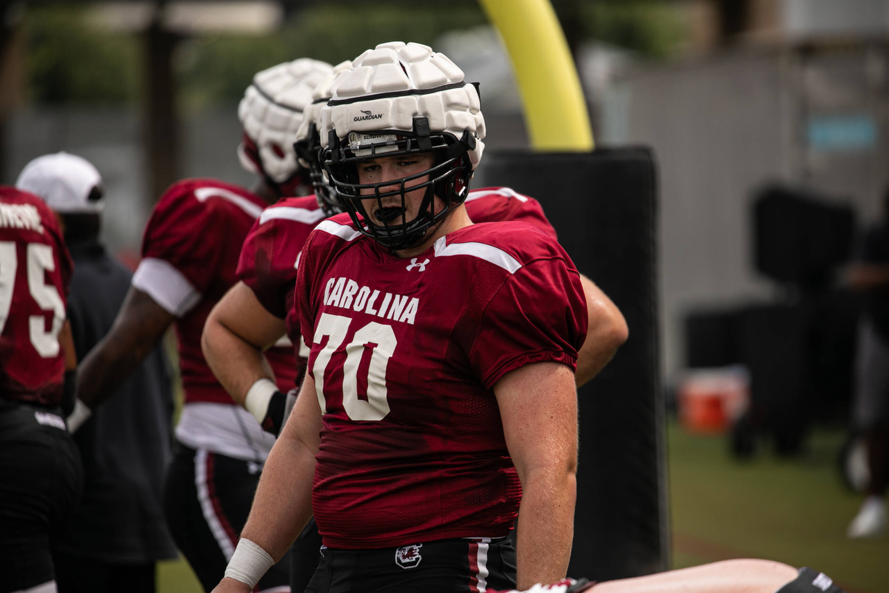 Hank Manos (70) | Saturday, Aug. 22, 2020 | Ken & Cyndi Long Football Operations Center | Columbia, S.C. | Photos by South Carolina Athletics