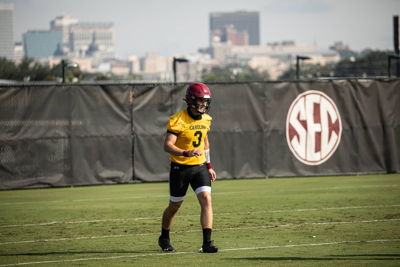 Ryan Hilinski (3) | Wednesday, Aug. 19, 2020 | Ken & Cyndi Long Football Operations Center | Columbia, S.C. | Photos by South Carolina Athletics