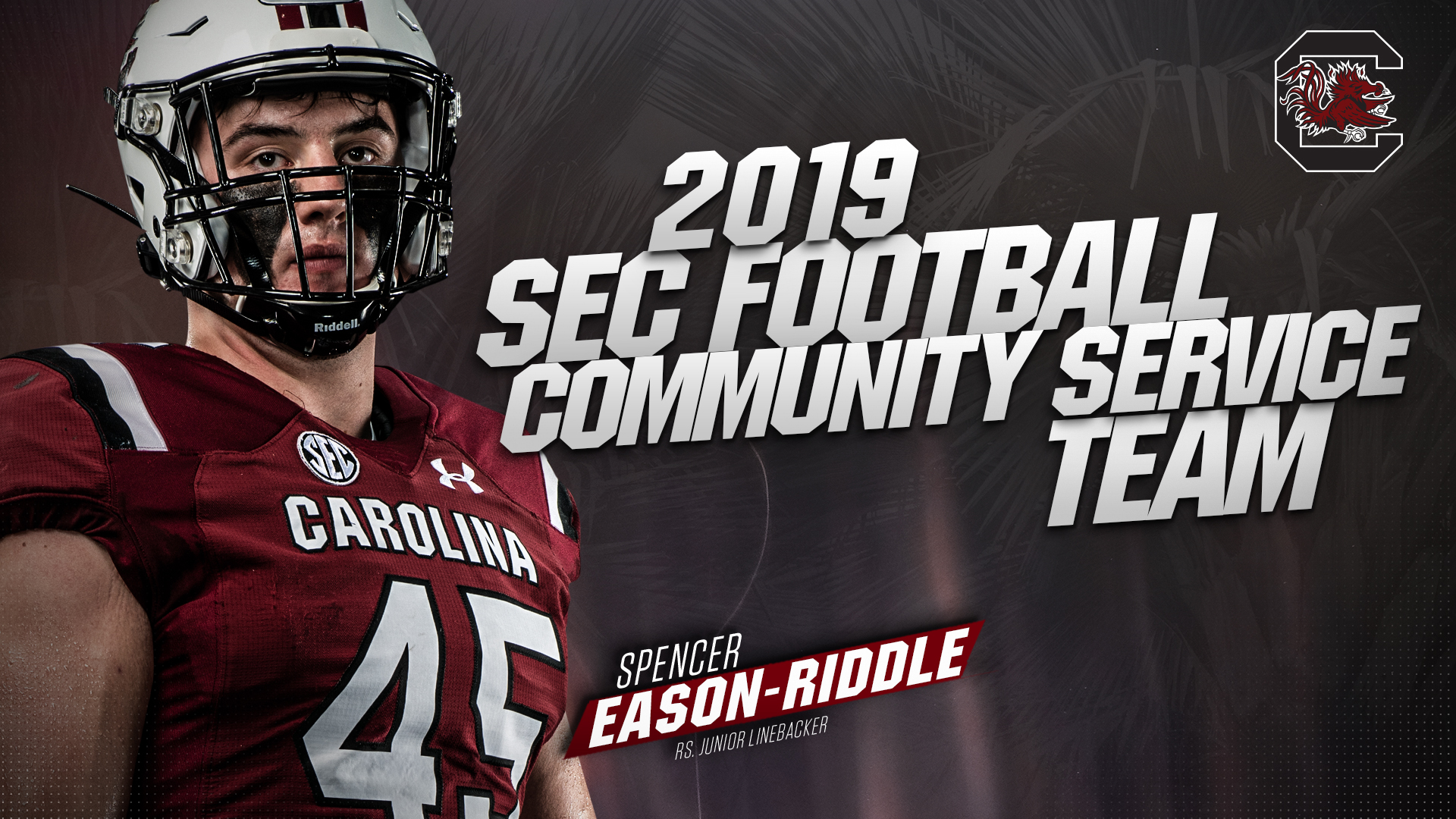 Eason-Riddle Named to SEC Football Community Service Team