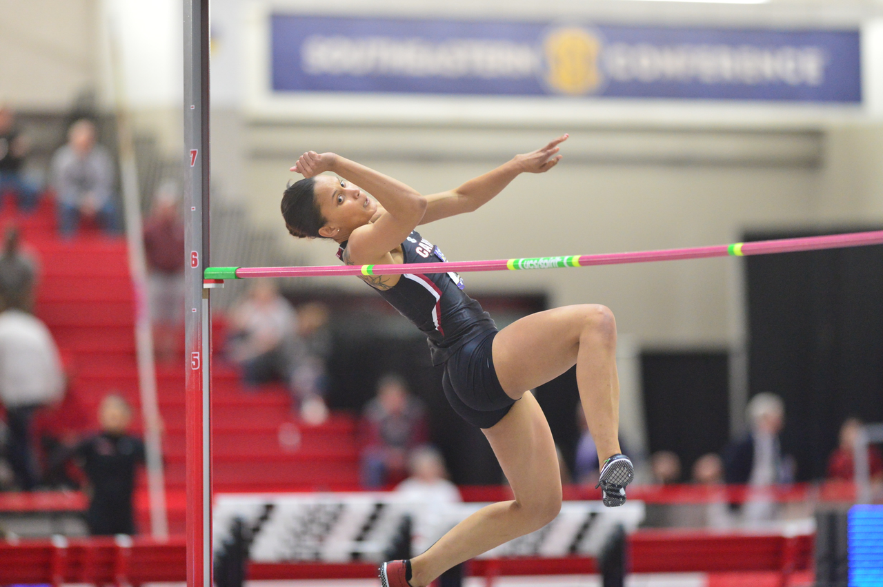 Lissa Labiche in action at the SEC Championships | Feb. 22-23 | Photo by Gunnar Rathbun