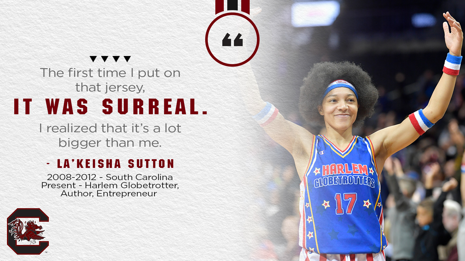 Former Gamecock La'Keisha Sutton is Now a Globetrotter and Author